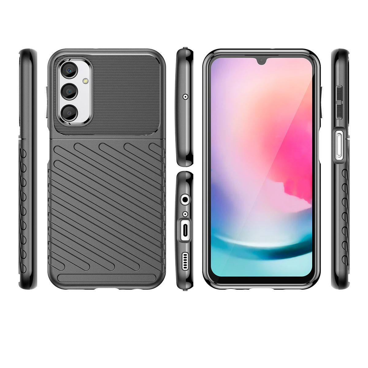 Apsauginis TPU dėklas Samsung Galaxy A24 4G – juodas
