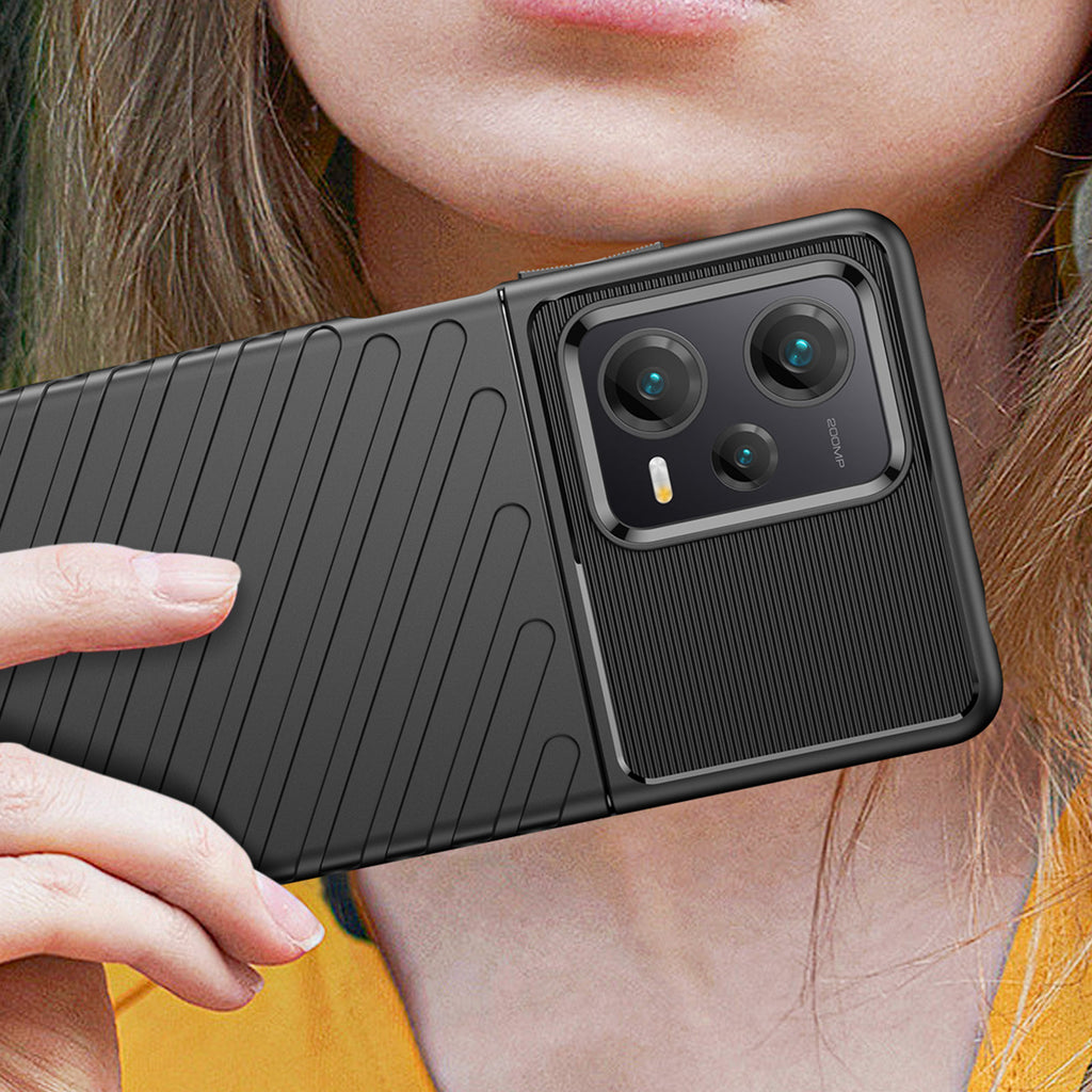 Šarvuotas TPU dėklas Xiaomi Redmi Note 12 Pro+ – juodas -- Xiaomi Redmi Note 12 Pro+