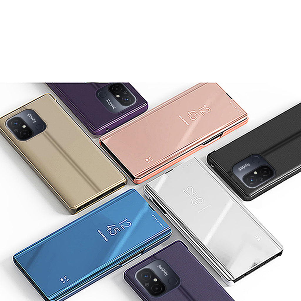 Clear View dėklas Xiaomi Redmi 11A/12C, Poco C55 – juodas -- Xiaomi Redmi 11A