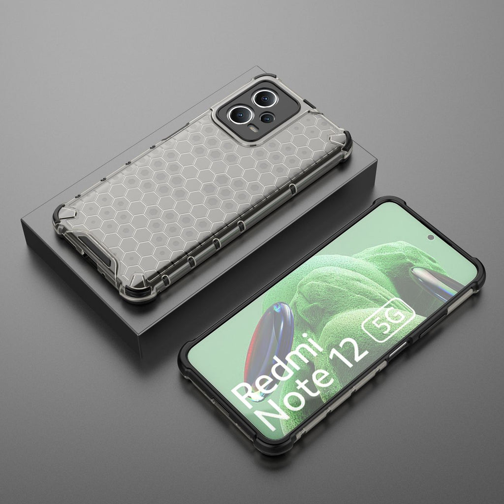 Honeycomb dėklas Xiaomi Redmi Note 12 5G / Poco X5 5G – juodas -- Xiaomi Redmi Note 12
