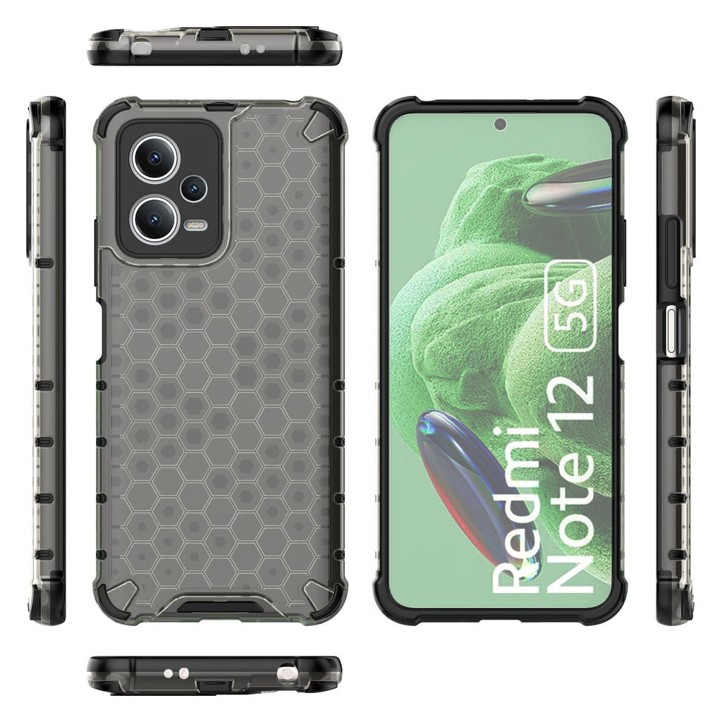 Honeycomb dėklas Xiaomi Redmi Note 12 5G / Poco X5 5G – juodas -- Xiaomi Redmi Note 12