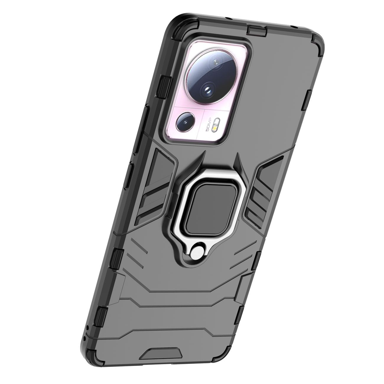 Ring Armor dėklas Xiaomi 13 Lite – juodas, su žiedu -- Xiaomi 13 Lite