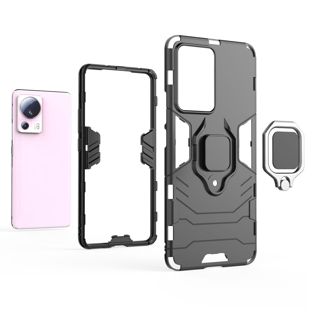 Ring Armor dėklas Xiaomi 13 Lite – juodas, su žiedu -- Xiaomi 13 Lite