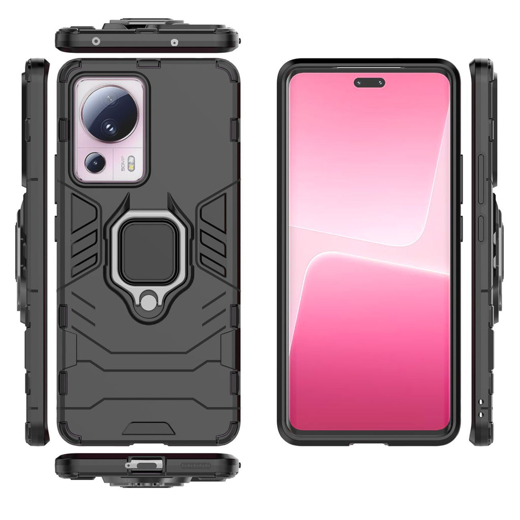 Ring Armor dėklas Xiaomi 13 Lite – juodas, su žiedu -- Xiaomi 13 Lite