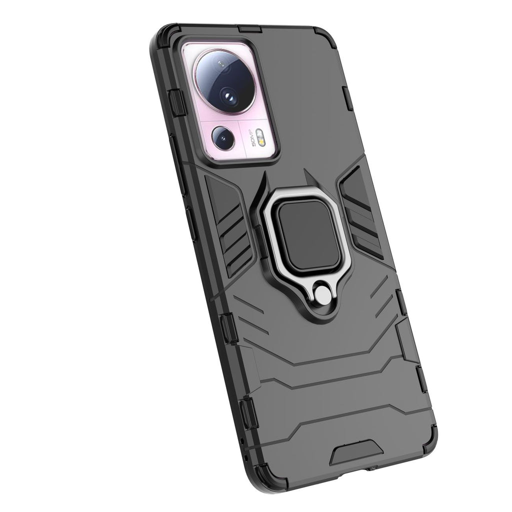Ring Armor dėklas Xiaomi 13 Lite – juodas, su žiedu -- Xiaomi 13 Lite