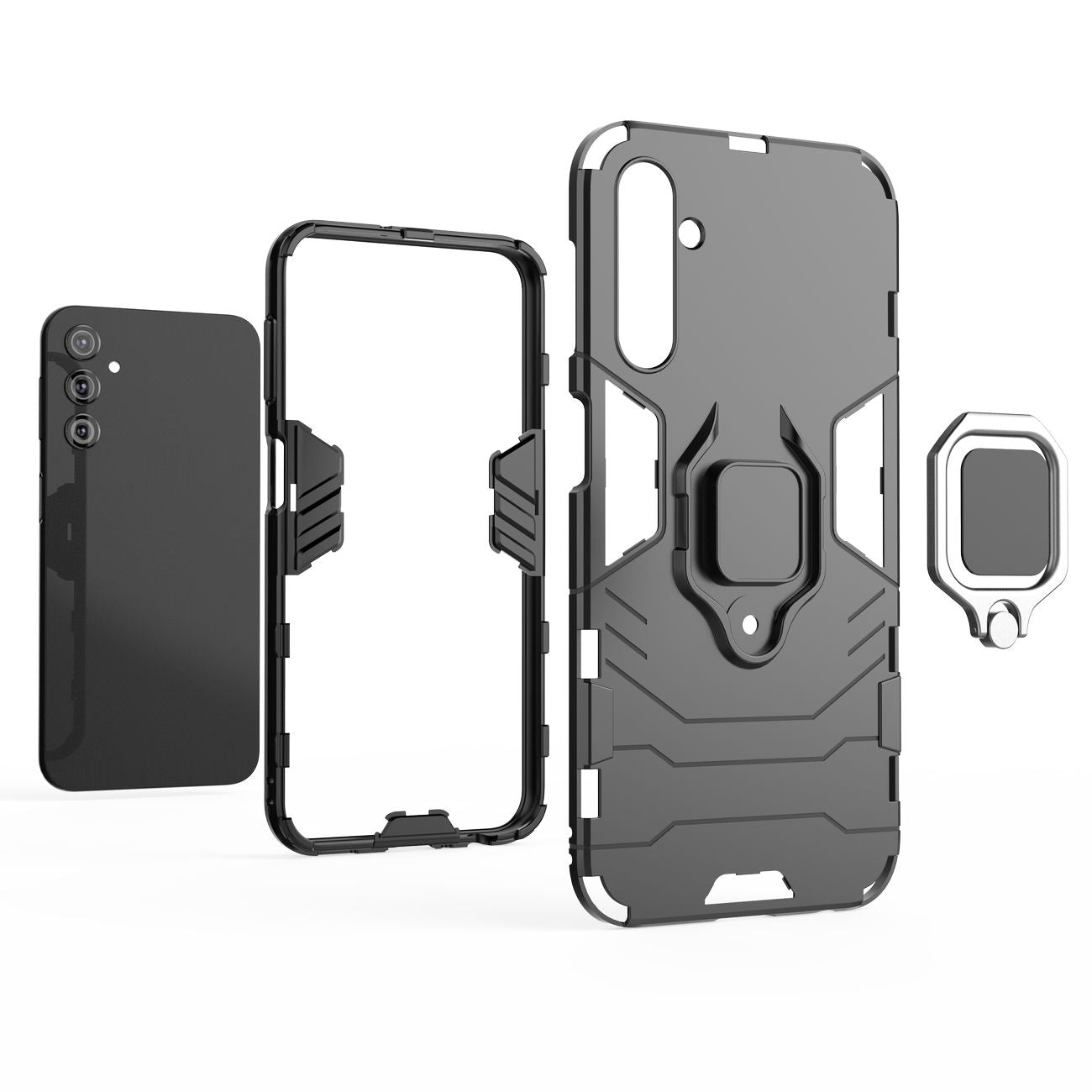 Ring Armor šarvuotas dėklas Samsung Galaxy A24 4G – juodas