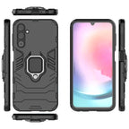 Ring Armor šarvuotas dėklas Samsung Galaxy A24 4G – juodas