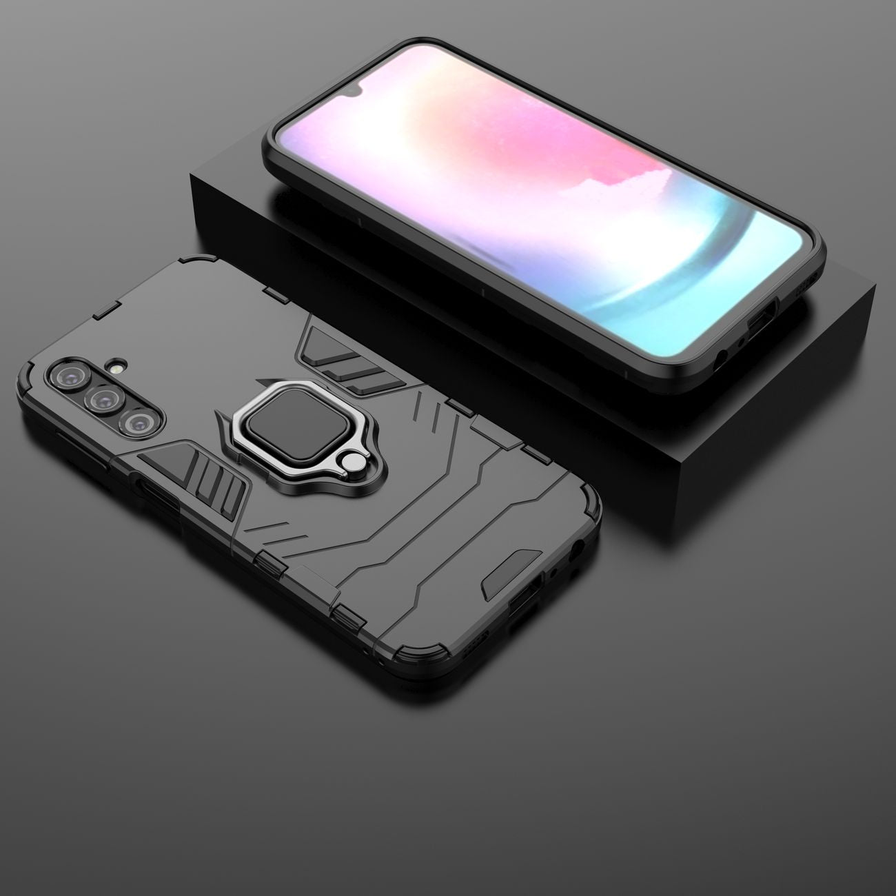Ring Armor šarvuotas dėklas Samsung Galaxy A24 4G – juodas