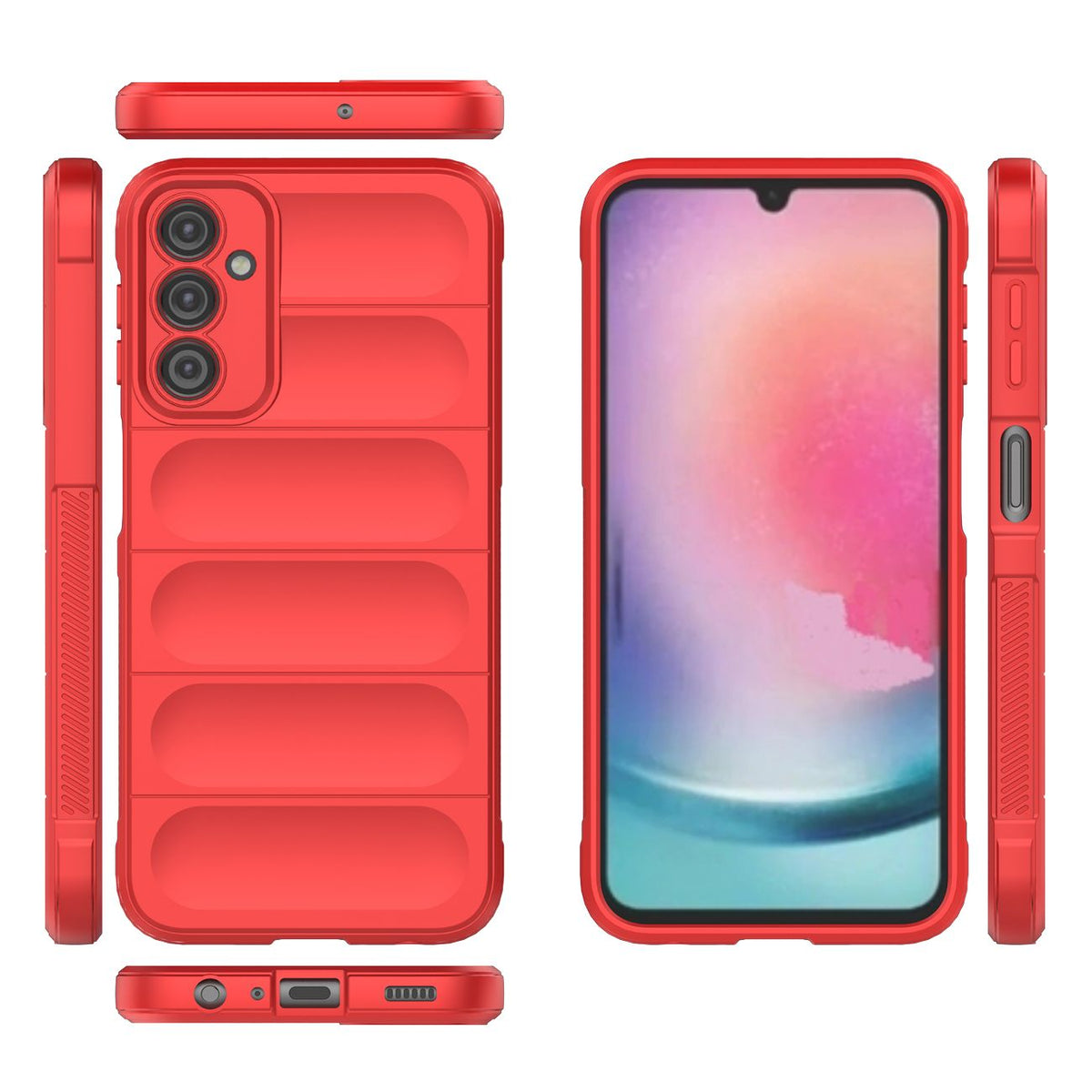 Magic Shield dėklas Samsung Galaxy A24 4G – raudonas