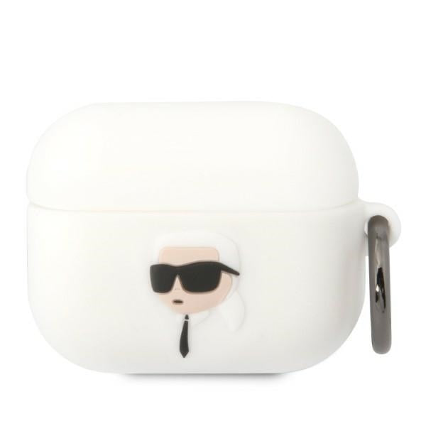 Karl Lagerfeld silikoninis dėklas AirPods Pro – baltas