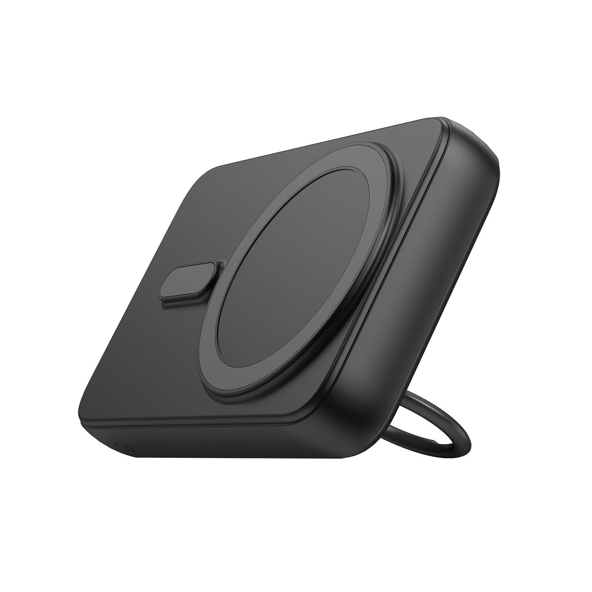 Joyroom JR-W050 belaidė išorinė baterija 10000mAh 20W MagSafe su žiedu ir stovu - juoda