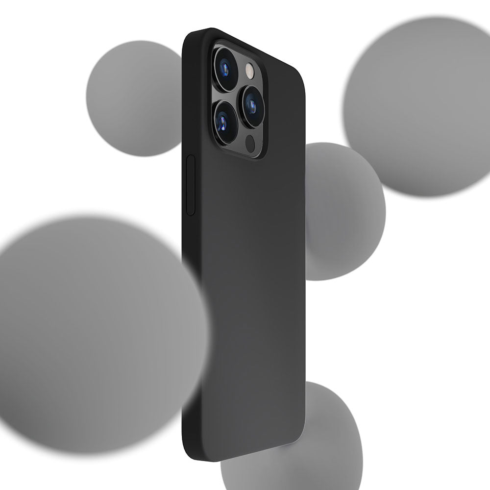 iPhone 13 Pro Max serijos 3mk silikoninis dėklas – juodas