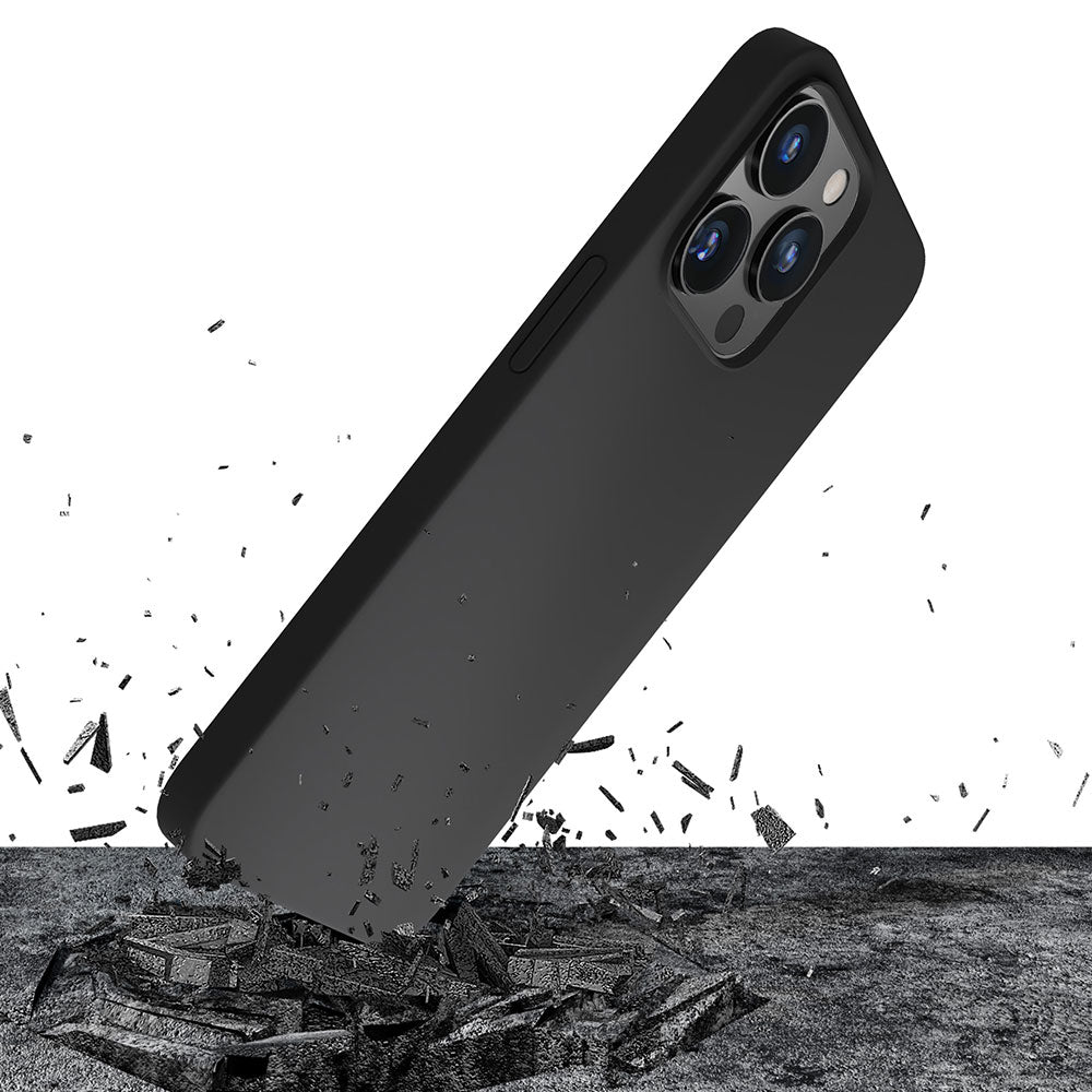 iPhone 13 Pro Max serijos 3mk silikoninis dėklas – juodas