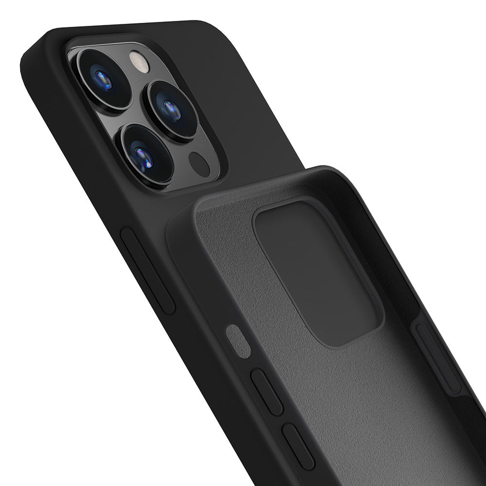 iPhone 13 Pro Max serijos 3mk silikoninis dėklas – juodas