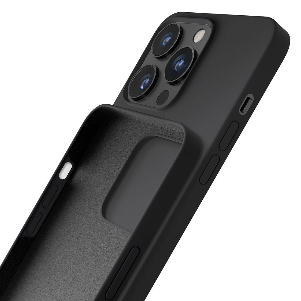 iPhone 13 Pro Max serijos 3mk silikoninis dėklas – juodas
