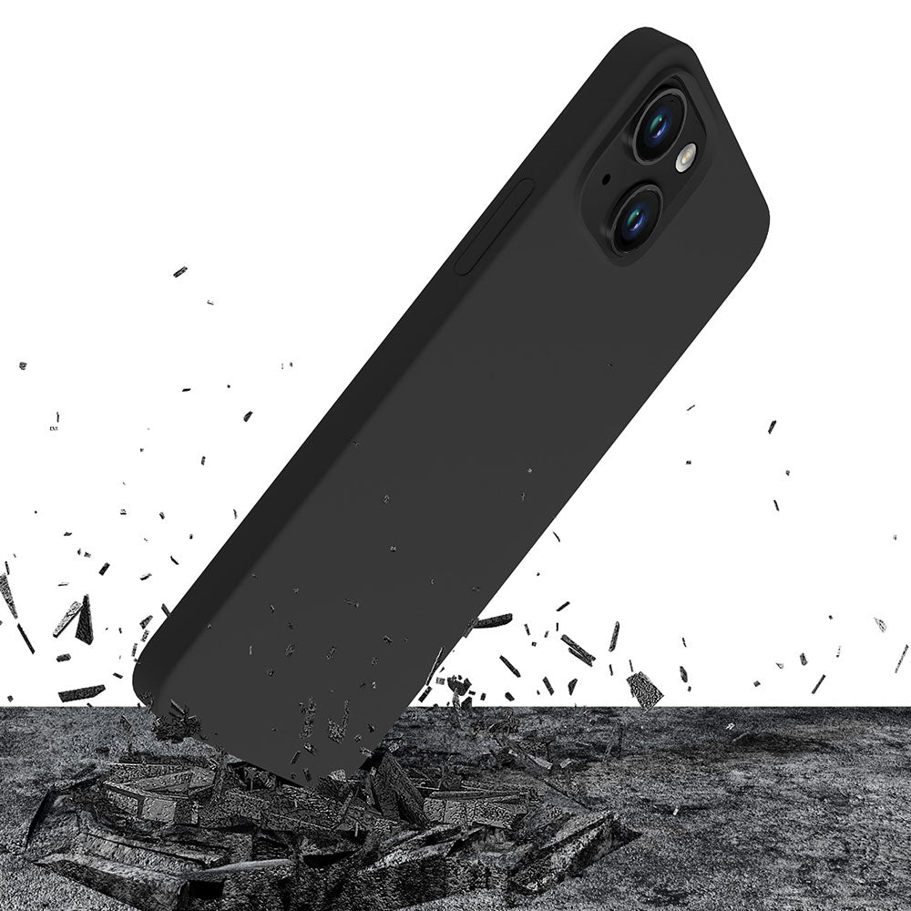 iPhone 14 Plus 3mk silikoninių dėklų serija – juoda