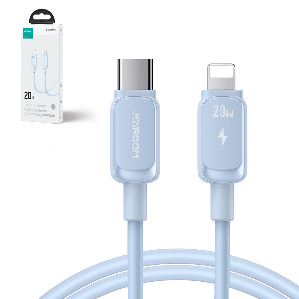Joyroom Multi-Color Series A14 USB-C / Lightning 20W Laidas 1.2 m - mėlynas