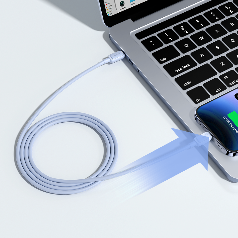 Joyroom Multi-Color Series A14 USB-C / Lightning 20W Laidas 1.2 m - mėlynas