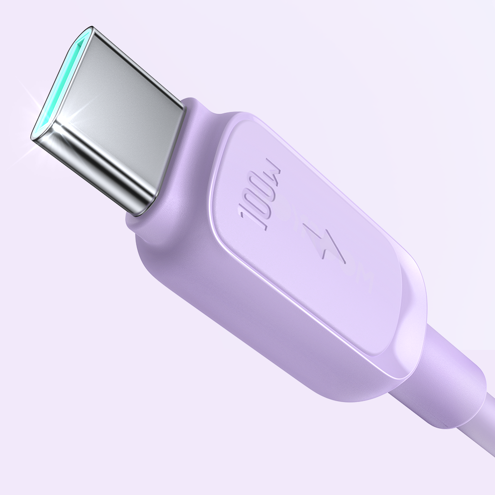 Joyroom Multi-Color Series A14 USB-C / USB-C 100W Laidas 1.2 m - violetinis