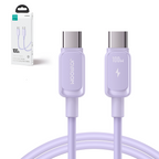 Joyroom Multi-Color Series A14 USB-C / USB-C 100W Laidas 1.2 m - violetinis
