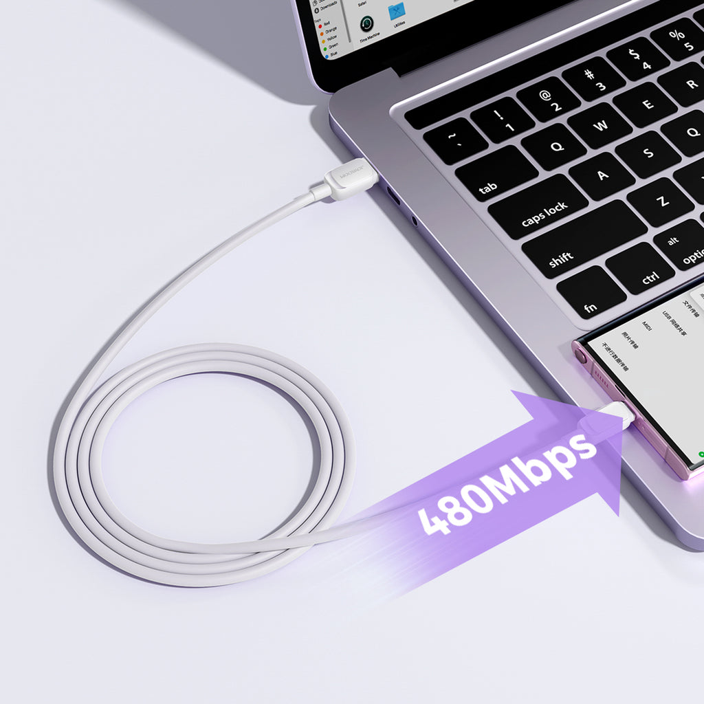 Joyroom Multi-Color Series A14 USB-A / USB-C 3A Laidas 1.2 m - baltas
