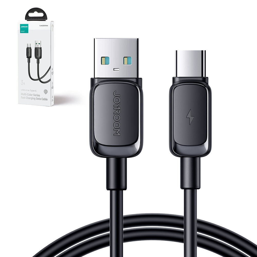 Joyroom Multi-Color Series A14 USB-A / USB-C 3A Laidas 1.2 m - juodas