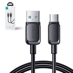 Joyroom Multi-Color Series A14 USB-A / USB-C 3A Laidas 1.2 m - juodas