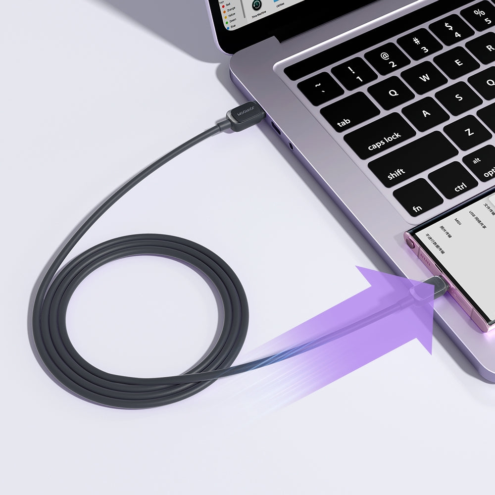Joyroom Multi-Color Series A14 USB-A / USB-C 3A Laidas 1.2 m - juodas