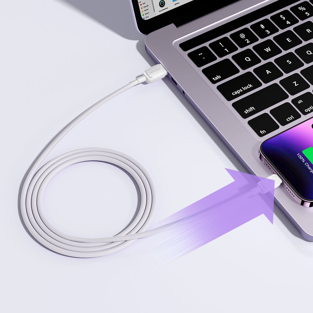 Joyroom Multi-Color Series A14 Lightning / USB-A 2.4A Laidas 1.2 m - baltas
