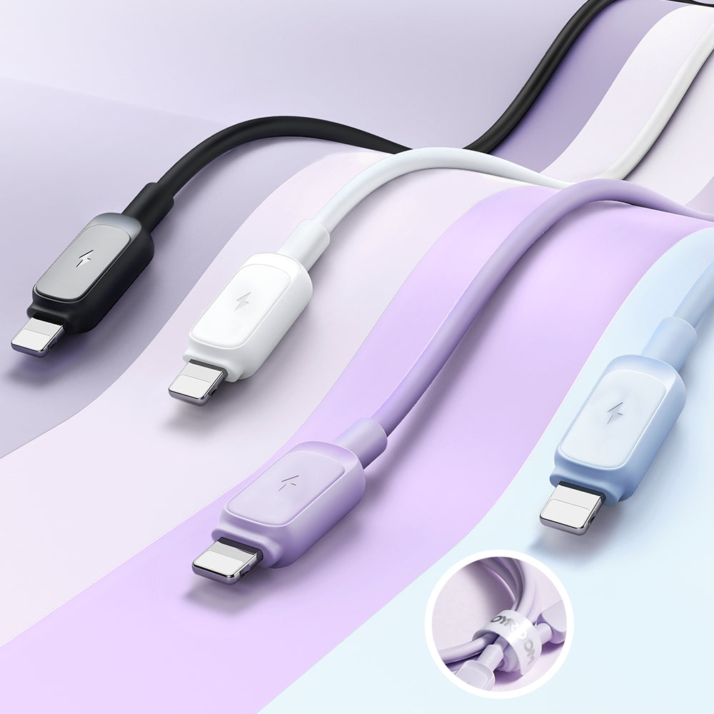 Joyroom Multi-Color Series A14 Lightning / USB-A 2.4A Laidas 1.2 m - baltas