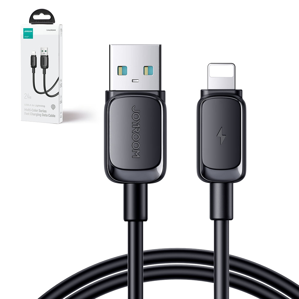 Joyroom Multi-Color Series A14 Lightning / USB-A 2.4A Laidas 1.2 m - juodas