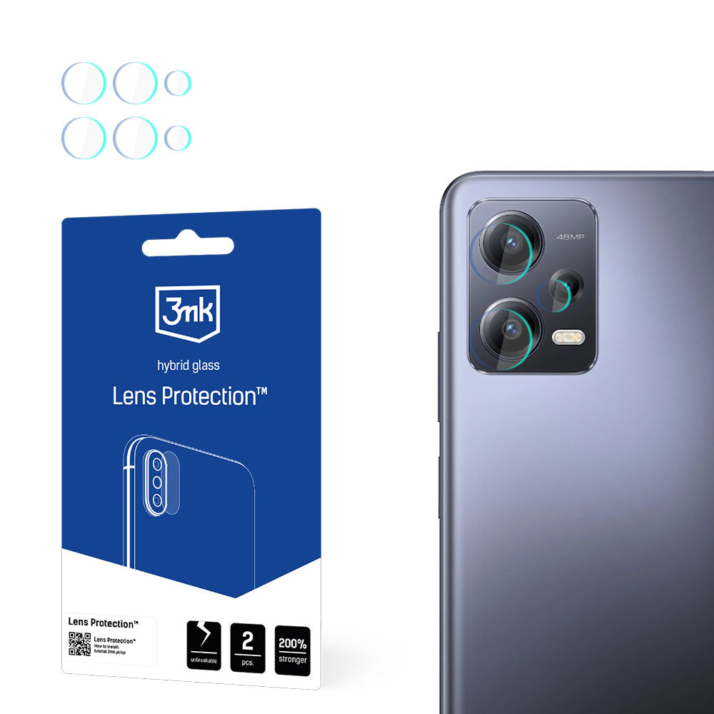 Kameros stiklas, skirtas Xiaomi Redmi Note 12 Pro+ / Note 12 Pro 7H, skirtas 3mk serijos objektyvo apsauginiam objektyvui...
