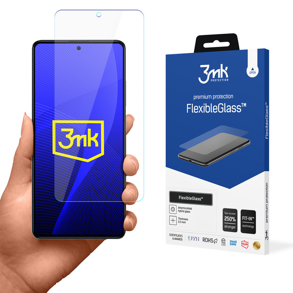 Grūdintas stiklas skirtas Xiaomi Redmi Note 12 Pro+ / Note 12 Pro hybrid flexi 7H 3mk FlexibleGlass serijai -- Xiaomi...