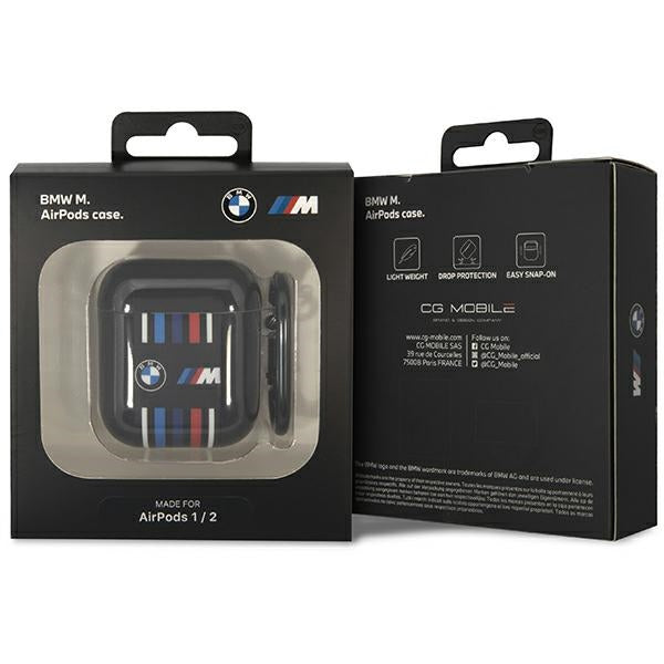 BMW AirPods 1/2 dėklas – juodas, M linijos