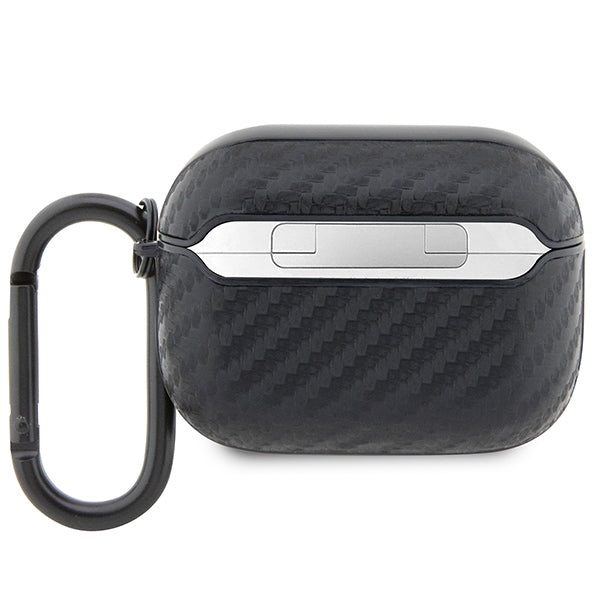 BMW AirPods Pro dėklas – juodas, Carbon Double Metal Logo