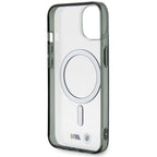 BMW Silver Ring MagSafe dėklas iPhone 14/15 Plus – skaidrus