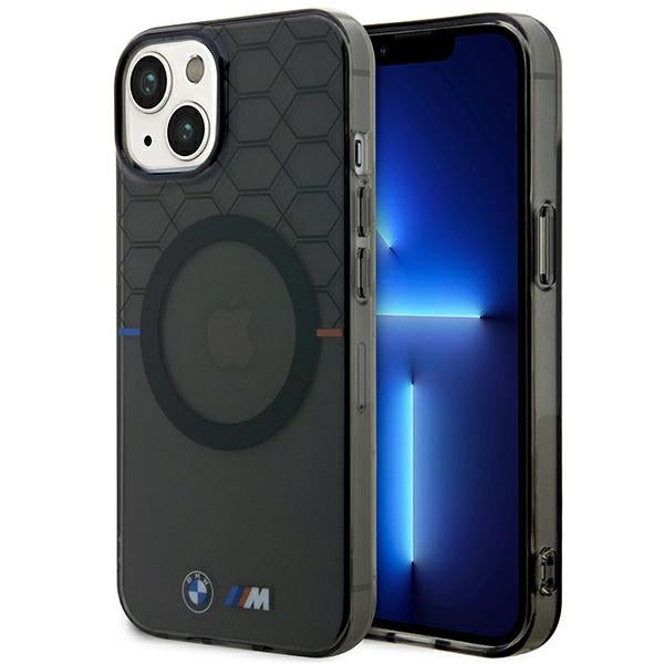 BMW Pattern MagSafe dėklas iPhone 14 Plus/15 Plus – pilkas -- iPhone 14 Plus