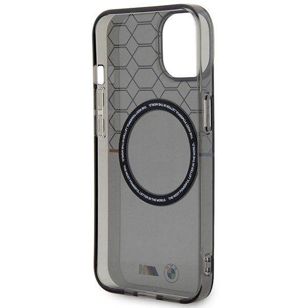 BMW Pattern MagSafe dėklas iPhone 14 Plus/15 Plus – pilkas -- iPhone 14 Plus