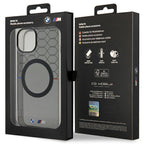 BMW Pattern MagSafe dėklas iPhone 14 Plus/15 Plus – pilkas -- iPhone 14 Plus