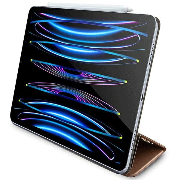 Guess 4G Stripe Allover dėklas, skirtas iPad Pro 12.9" - rožinis