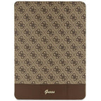 Guess 4G Stripe Allover dėklas, skirtas iPad Pro 12.9" - rudas