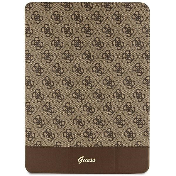 Guess 4G Stripe Allover dėklas, skirtas iPad Pro 12.9" - rudas