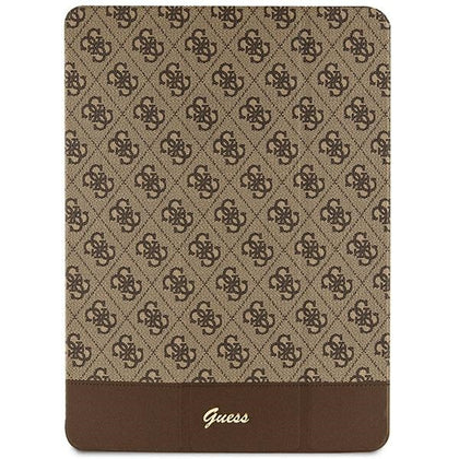 Guess 4G Stripe Allover dėklas, skirtas iPad Pro 12.9" - rudas