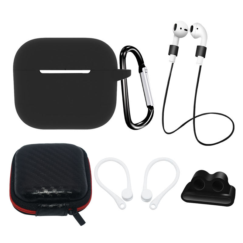 AirPods 3 aksesuarų rinkinys su karabinu – juodas