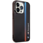 BMW Tricolor Stripe dėklas iPhone 14 Pro – juodas