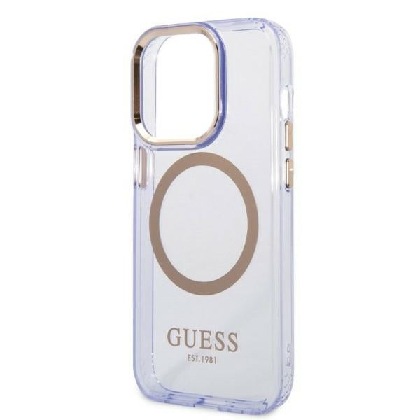Guess MagSafe dėklas iPhone 14 Pro – violetinis -- iPhone 14 Pro