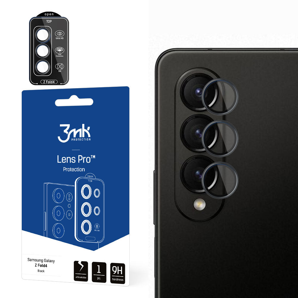 3mk Lens Protection Pro fotoaparato dangtelis, skirtas Samsung Galaxy Z Fold 4 – juodas -- Samsung Galaxy Z Fold 4