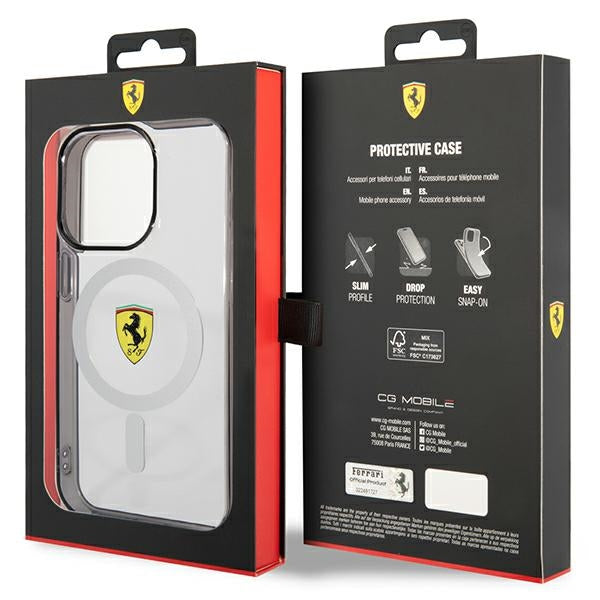 Ferrari skaidrus MagSafe dėklas iPhone 14 Pro