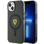 Ferrari MagSafe dėklas iPhone 14 Plus – juodas