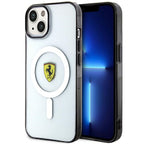 Ferrari MagSafe dėklas iPhone 14 Plus – skaidrus